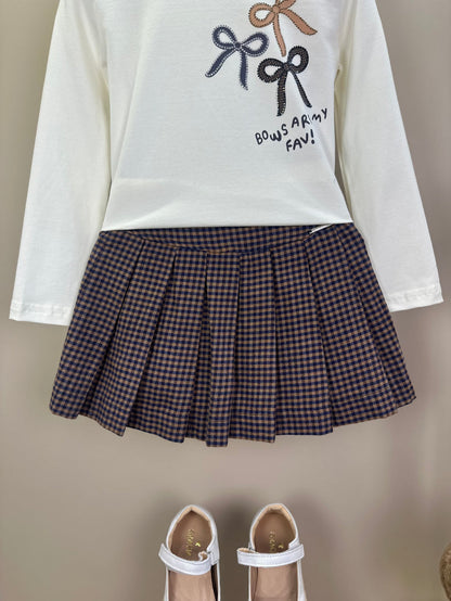 Blusa Infantil Cotton Laços Bows Are My Fav Off  White - Pituchinhus