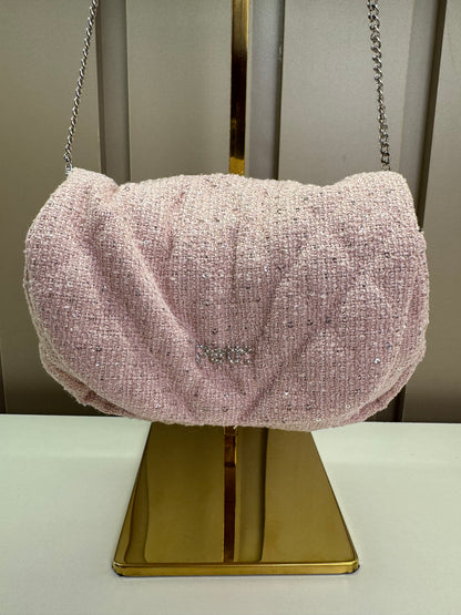 Bolsa Infantil Tweed Shine Rosa - Petit Cherie