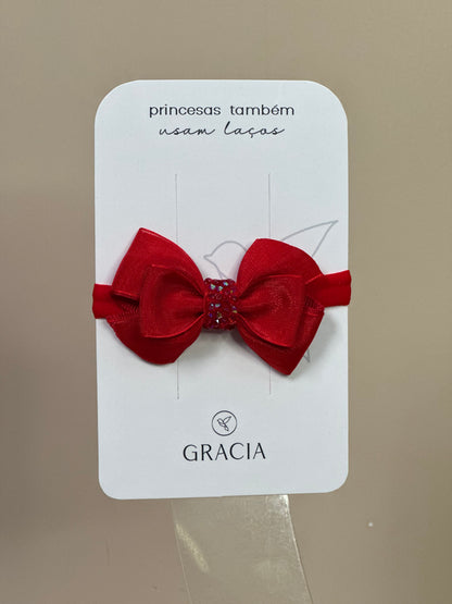Faixinha Catavento Special Shine Organza Vermelho - Gracia