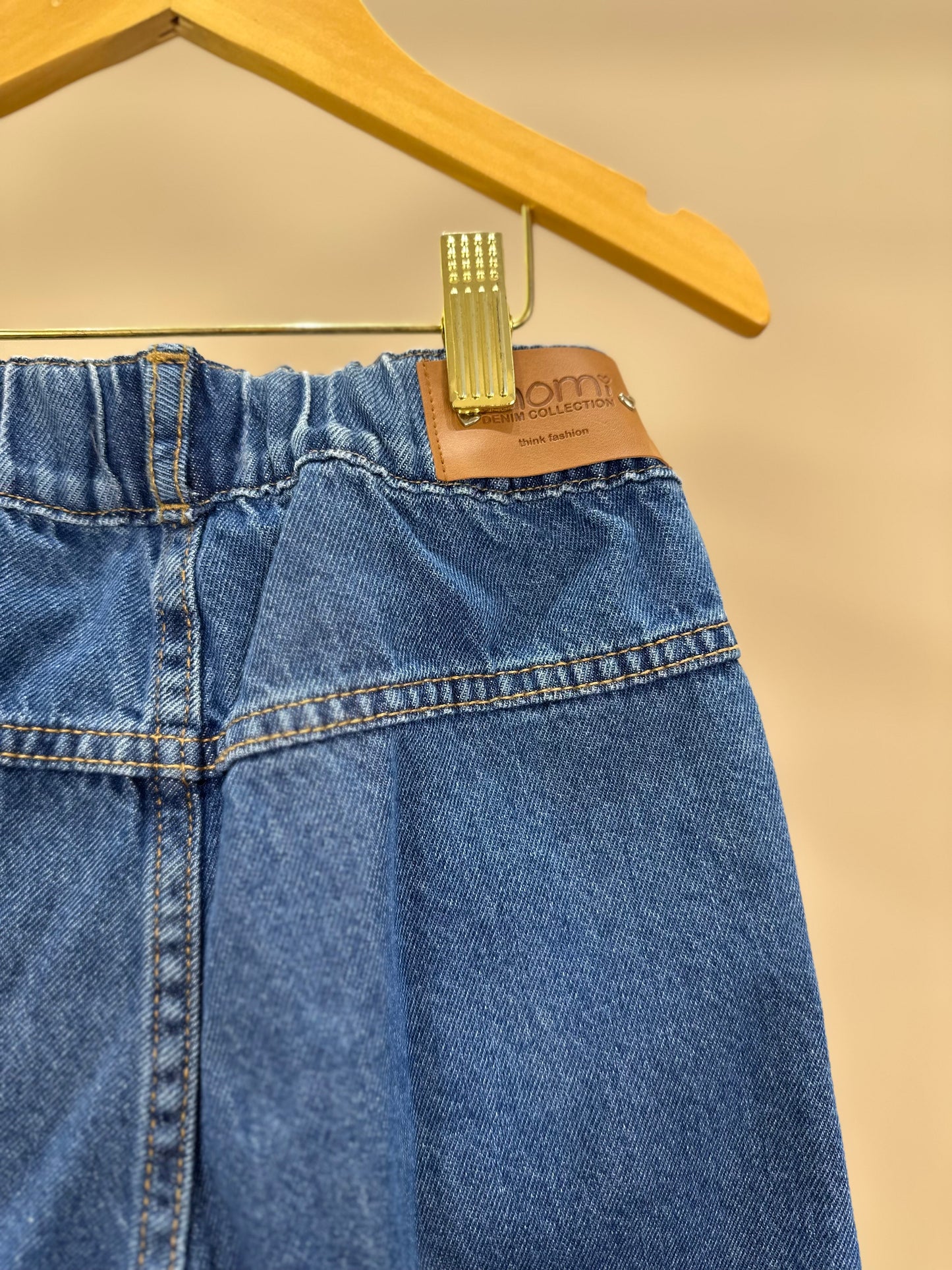 Calça Jeans Infantil Reta Laços Jeans - Momi