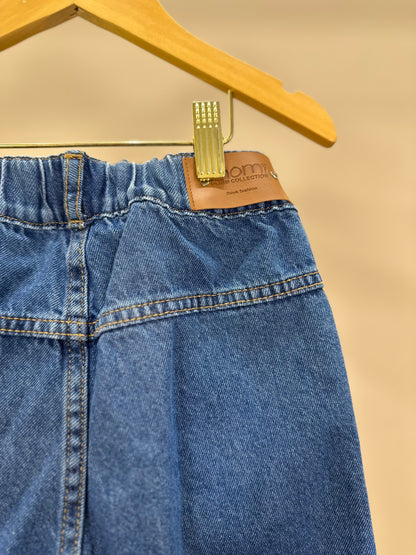 Calça Jeans Infantil Reta Laços Jeans - Momi