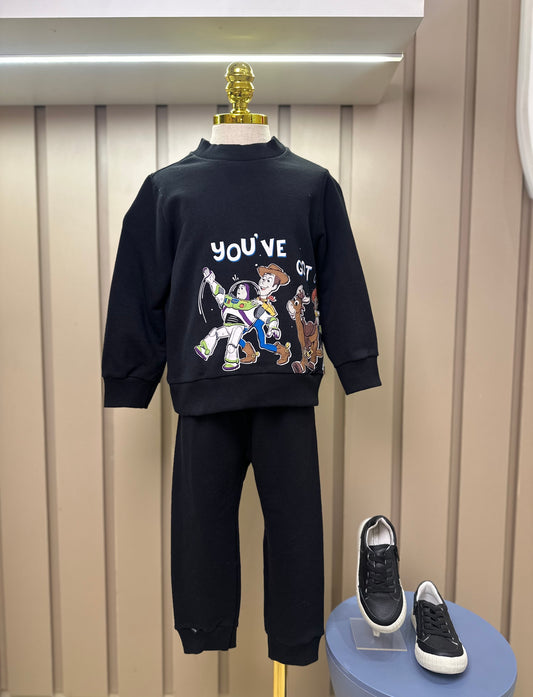 Conjunto Infantil Moletom Blusão Toy Story  e Calça Preta - Youccie