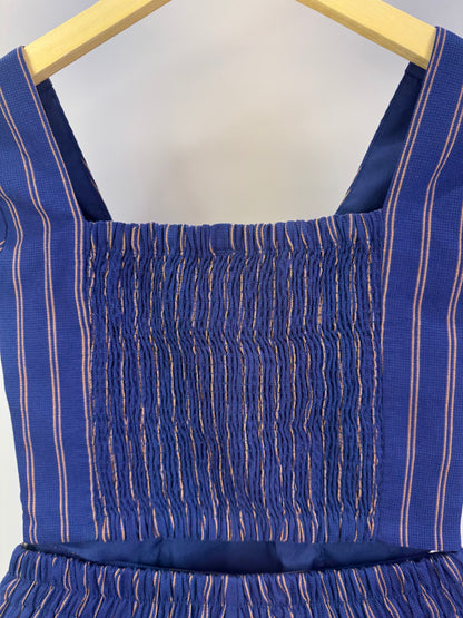 Conjunto Teen Top Cropped Listrado Marinho e Shorts Bolsos Frontal - Two In