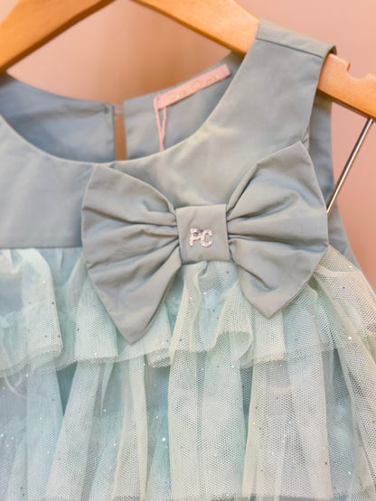 Conjunto Infantil Tricoline Blusa com Tule e Shorts - Petit Cherie