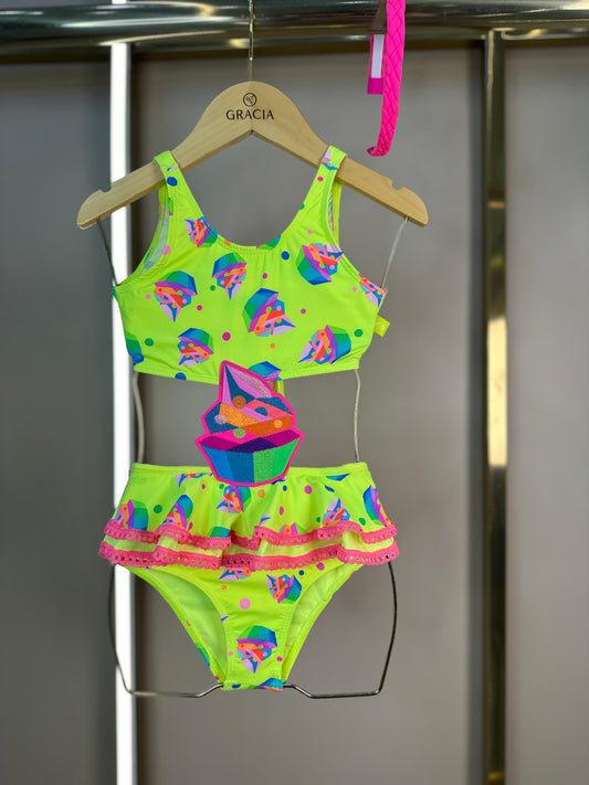 Maiô Infantil Carine Cupcake - Siri Kids