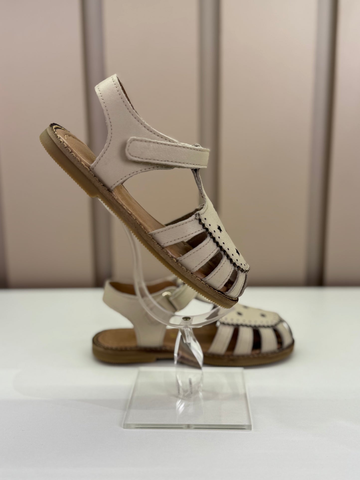 Sandália Infantil Couro Zara Off White - Gracia