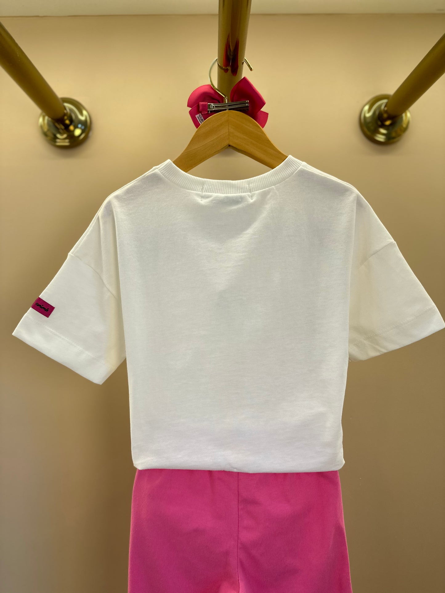 Conjunto Infantil Blusa Minnie Fashion e Legging Rosa - Animê