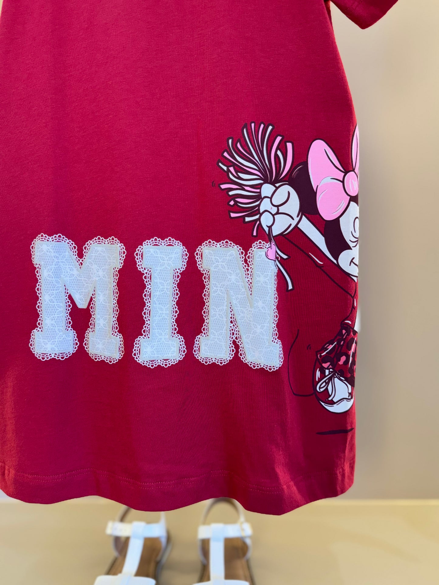 Vestido Infantil Minnie Cherry Flores ANM Rendado - Animê Petite