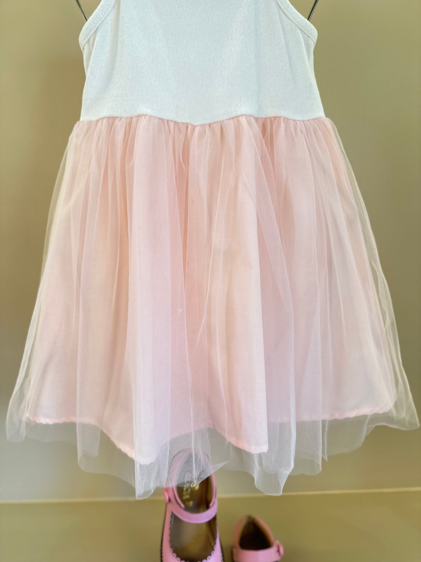 Vestido Infantil Tule Rosa Com Jaquetinha Jeans Laços - Gabriela Aquarela