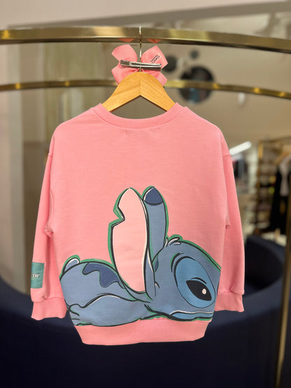 Casaco de Moletom Infantil Stitch Blossom - Animê