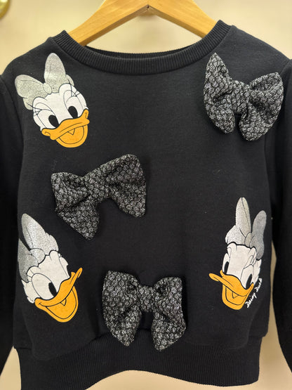 Casaco Infantil Daisy Com Laços Preto - Momi