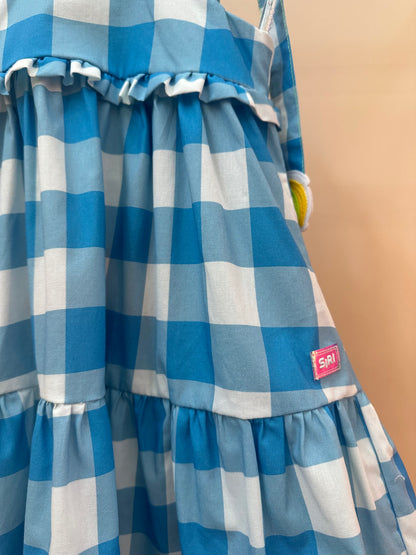 Vestido Infantil Lívia Est. Vichy Limão - Siri Kids