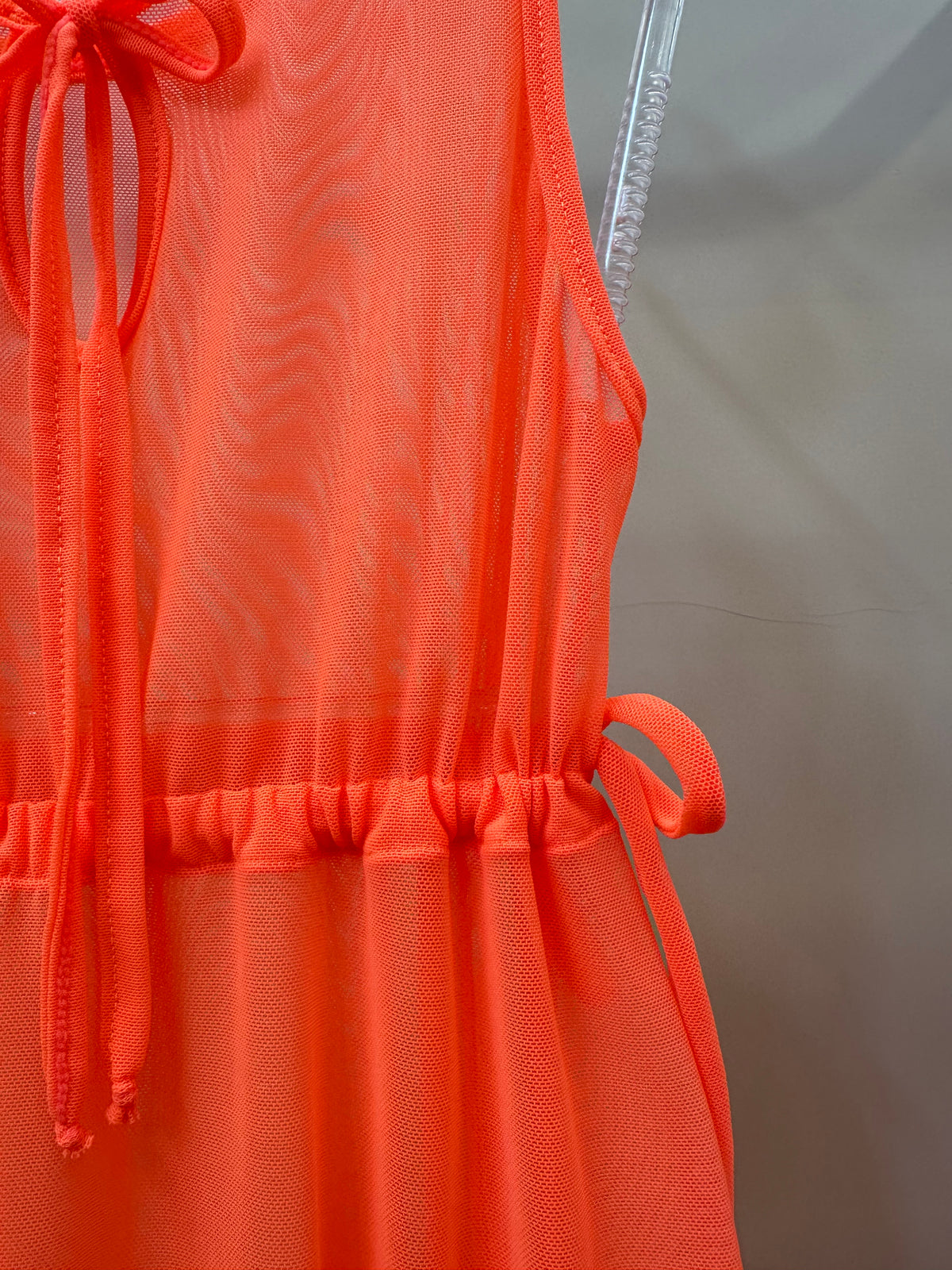 Vestido Infantil Tule Larissa Laranja Fluor - Siri Kids