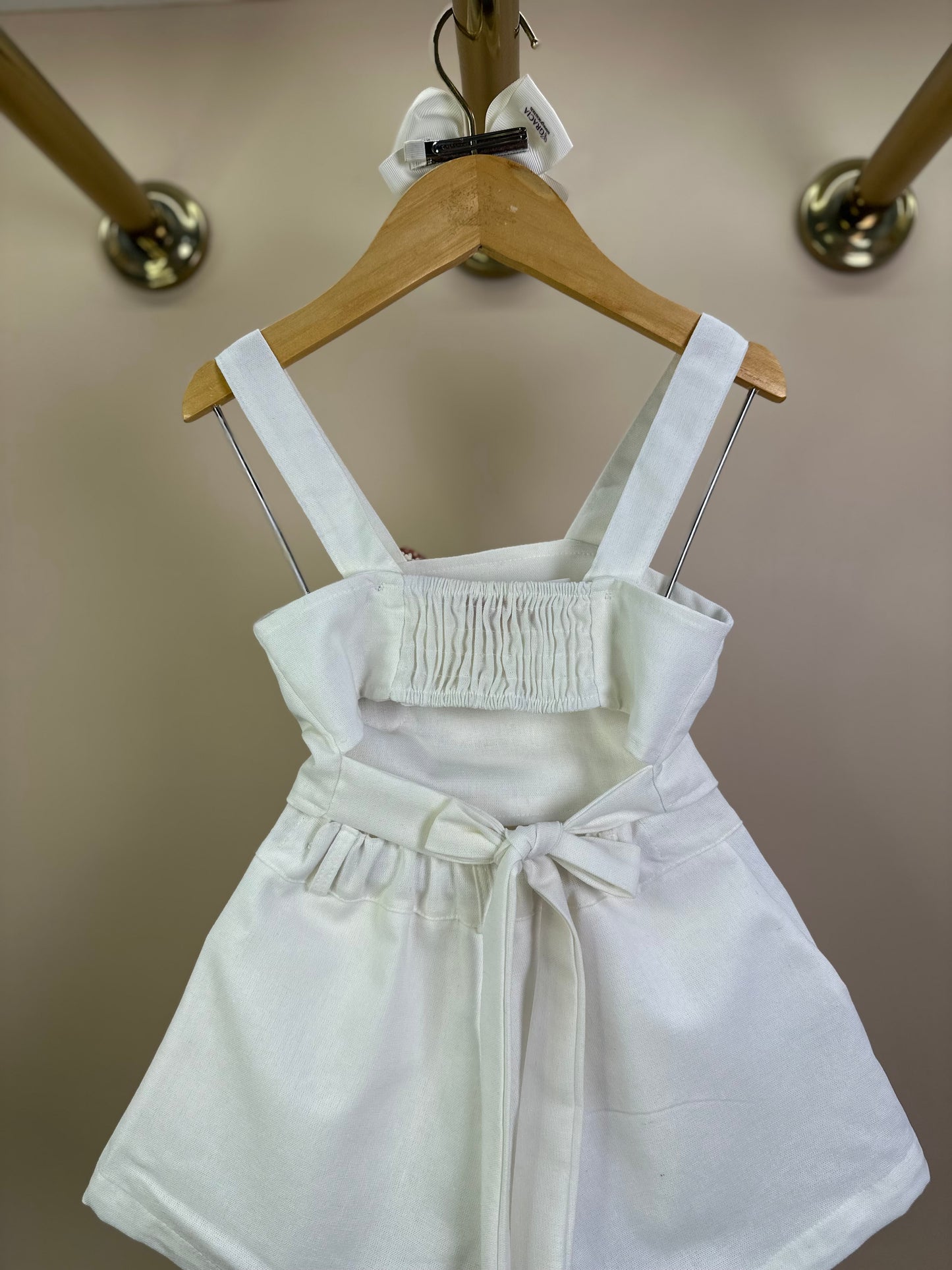 Conjunto Infantil Blusa Flor Crochê Bordada e Shorts - Luluzinha