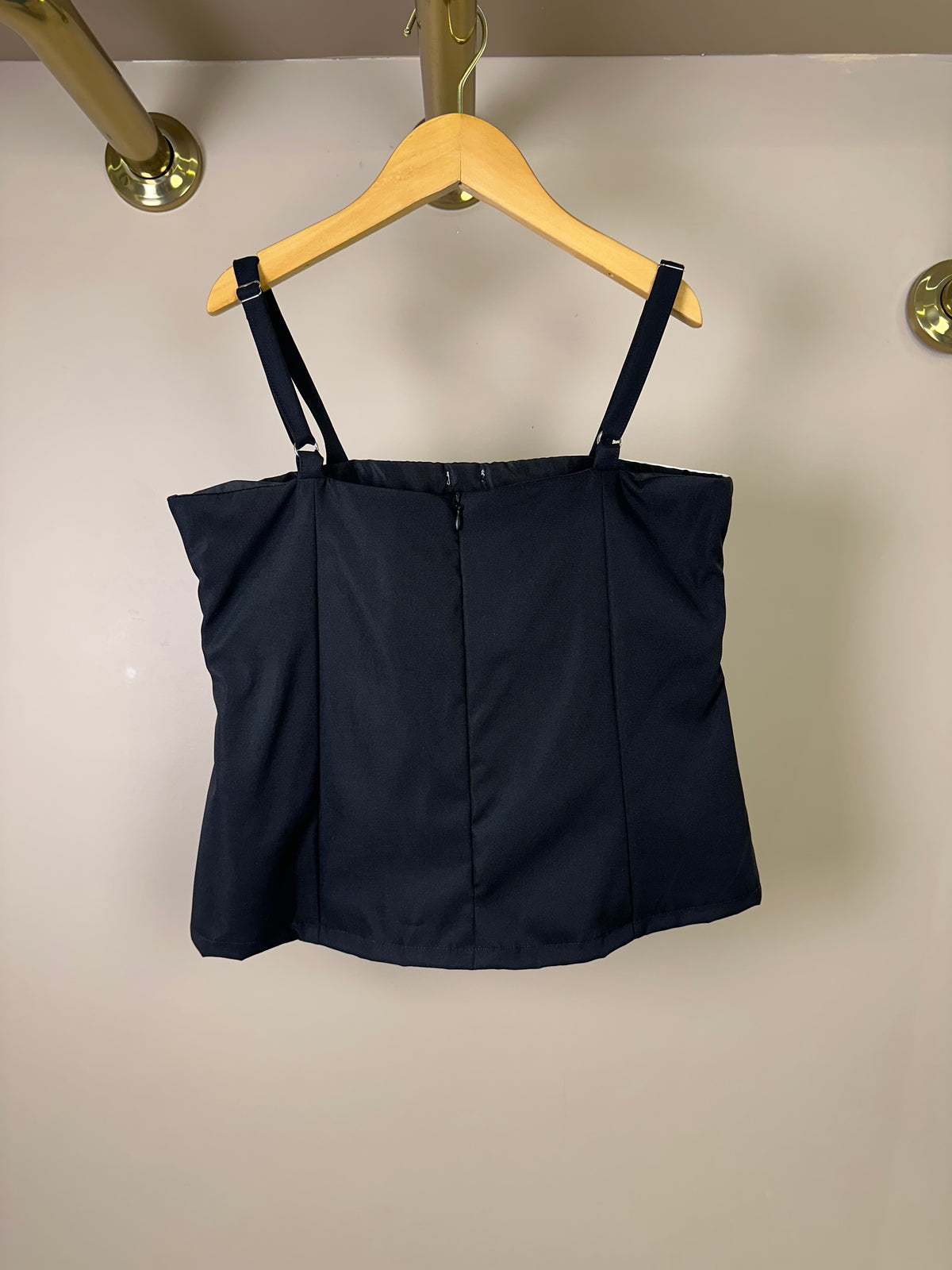 Blusa Teen Cropped Alfaiataria Laços Preto - Authoria