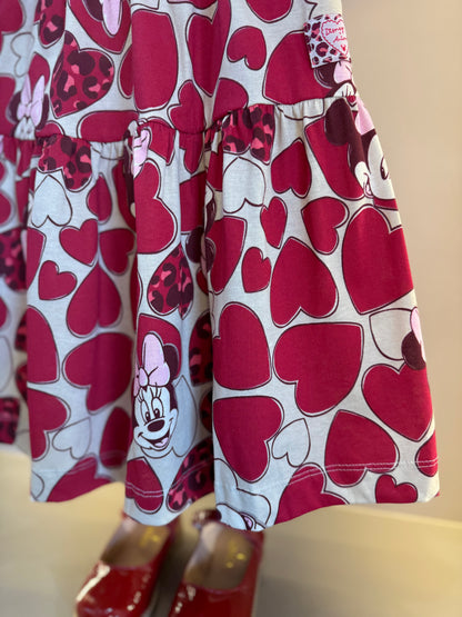 Vestido Infantil Minnie Mouse Hearts - Animê Petite