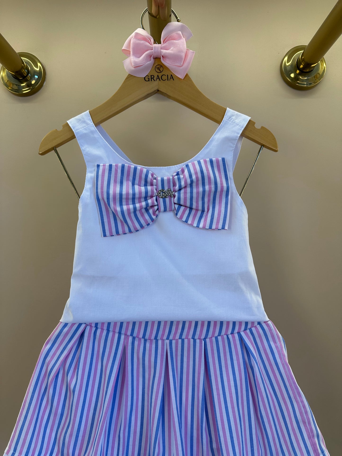 Conjunto Infantil Blusa Laço e Saia  Bordado Sorvetinho - Gabriela Aquarela