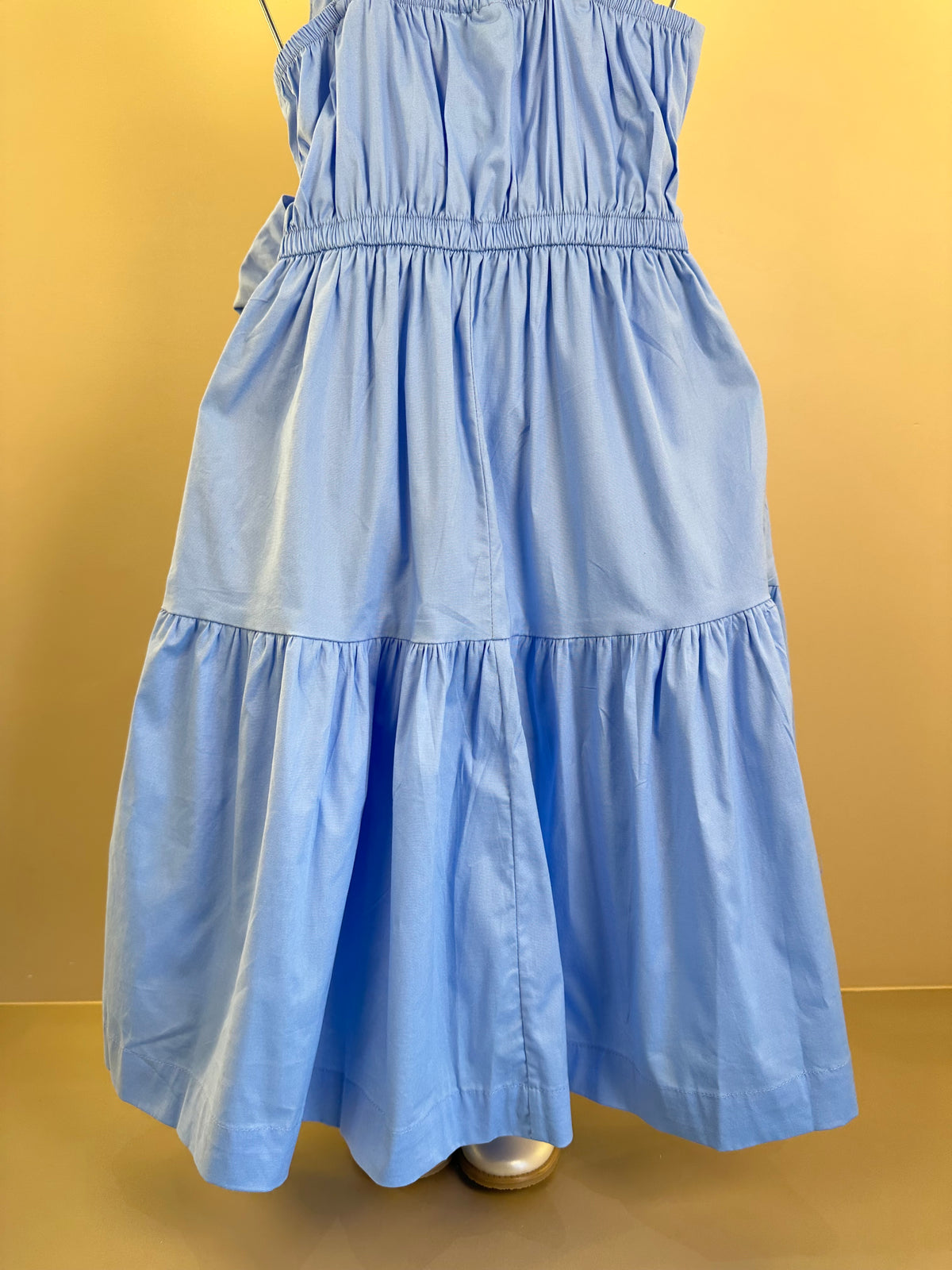 Vestido Infantil Azul Claro Rendinha Laço Maxxi - Animê