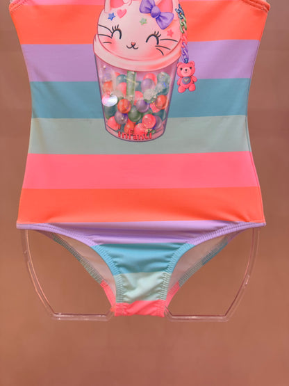 Maiô Infantil  Malha UV Dry UV 50+ Rosa - Infanti