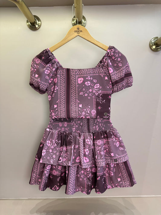 Conjunto Teen Bata Estampada Floral e Short-Saia Floral - Two In