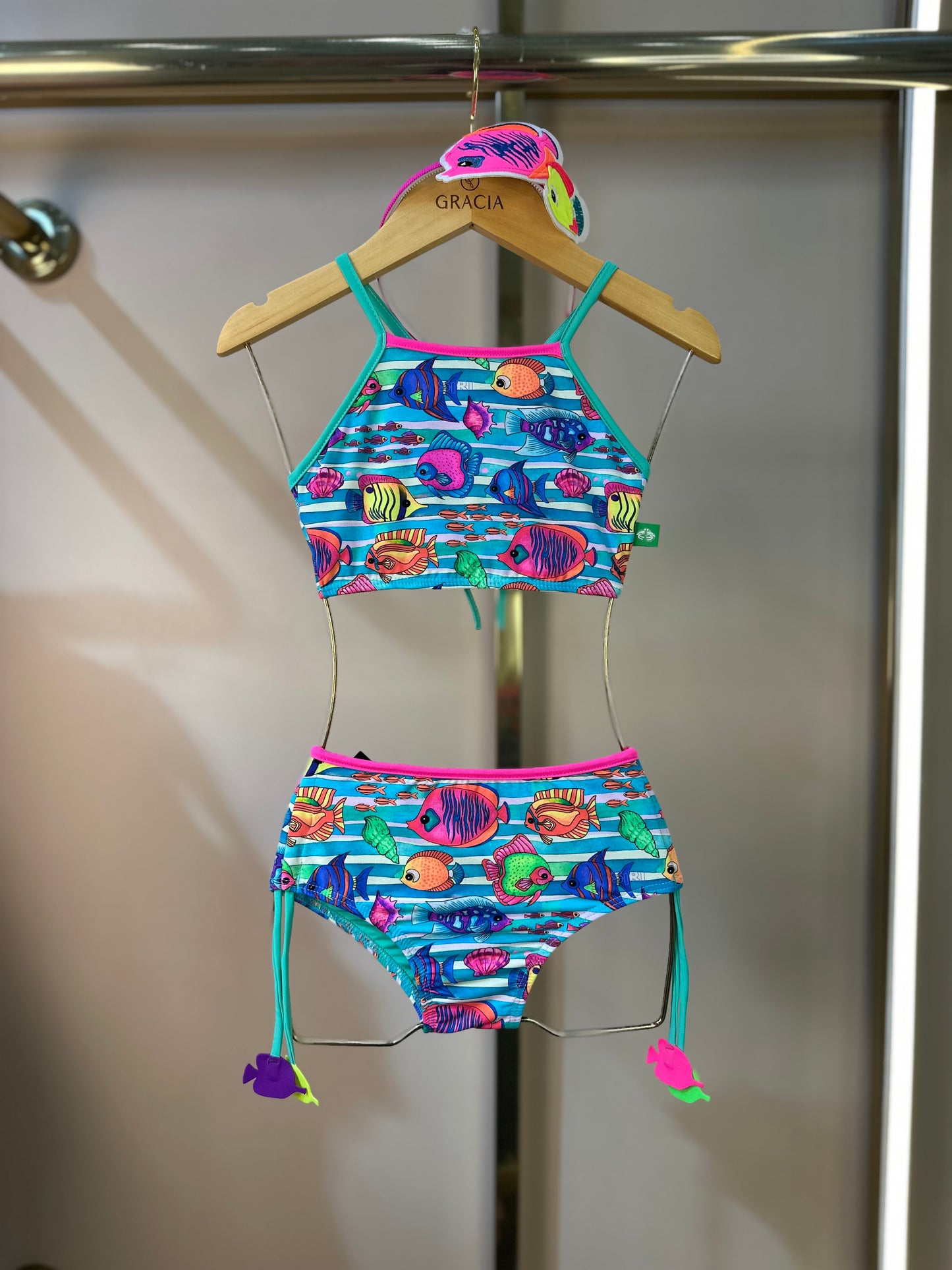 Biquíni Infantil Cropped Laila Aquarela - Siri Kids