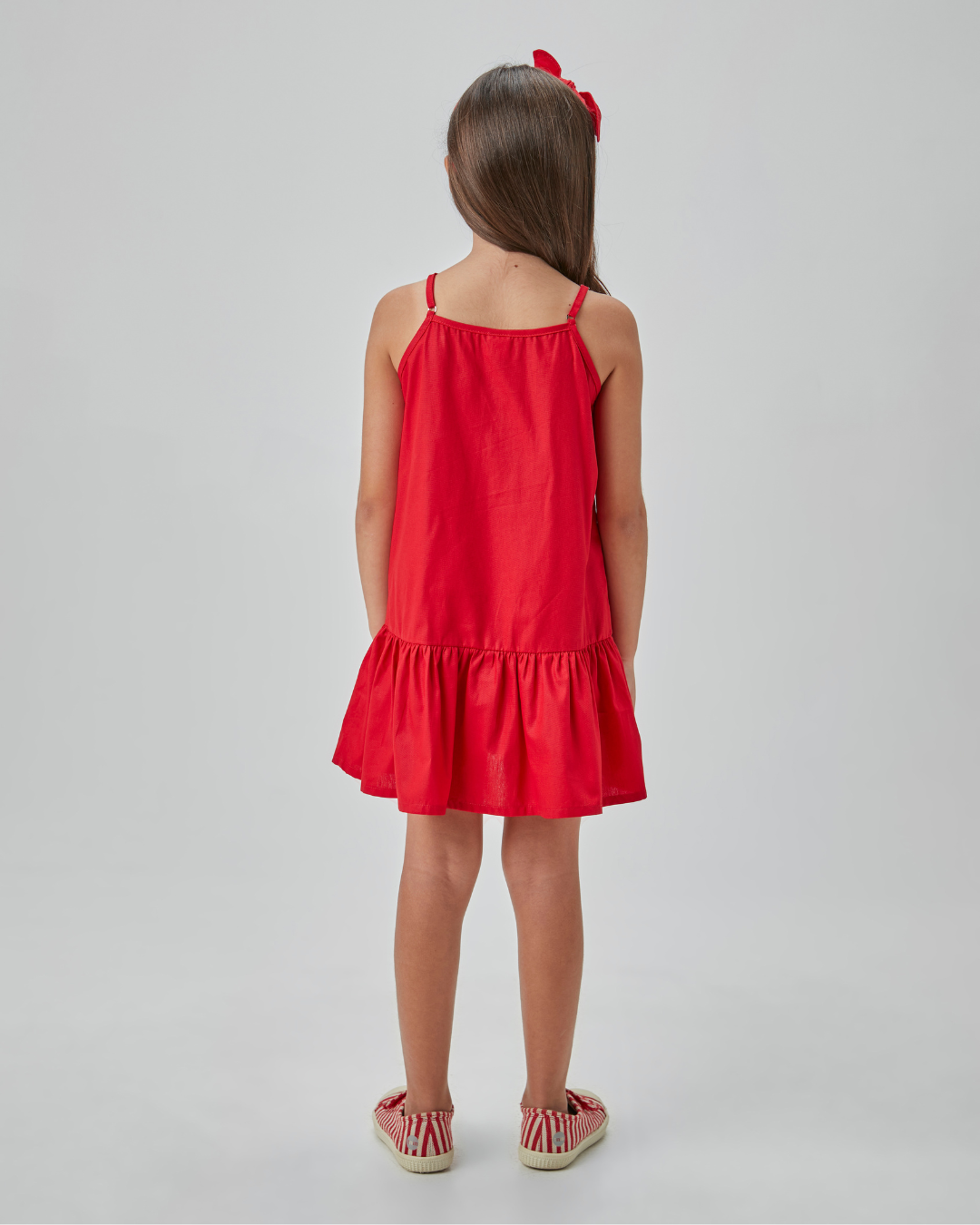 Vestido Infantil Jumper Tricoline com Laço - Beabá