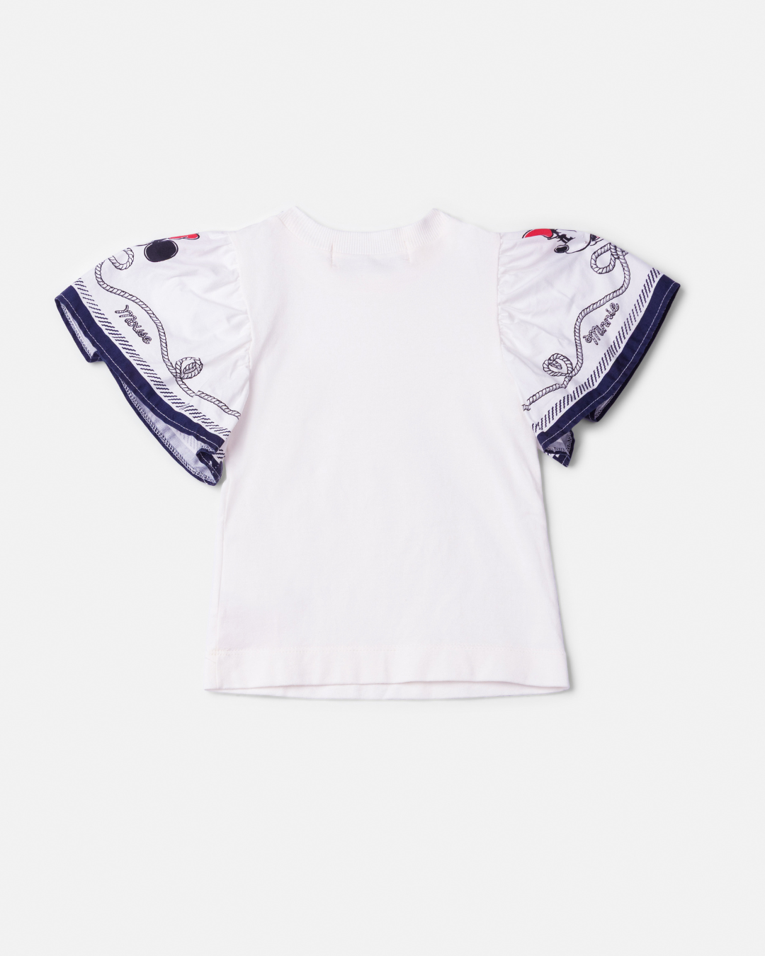 Conjunto Infantil Jardineira Jeans com Blusa Mangas Amplas Minnie Navy - Animê