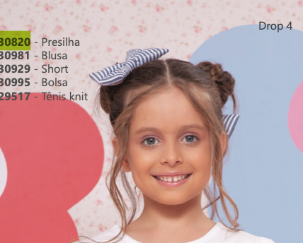 Laço Infantil Puffer Cristais Listrado Azul - Pituchinhus