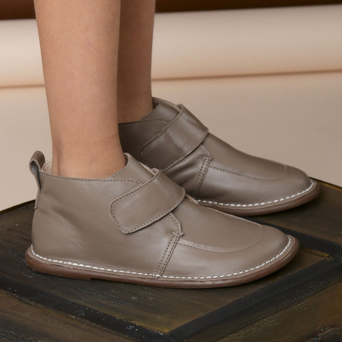 Bota Infantil Couro Caçador Grigio - Petit Cheval