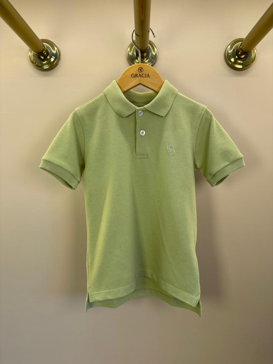 Polo Infantil Piquet Verde - Dudes