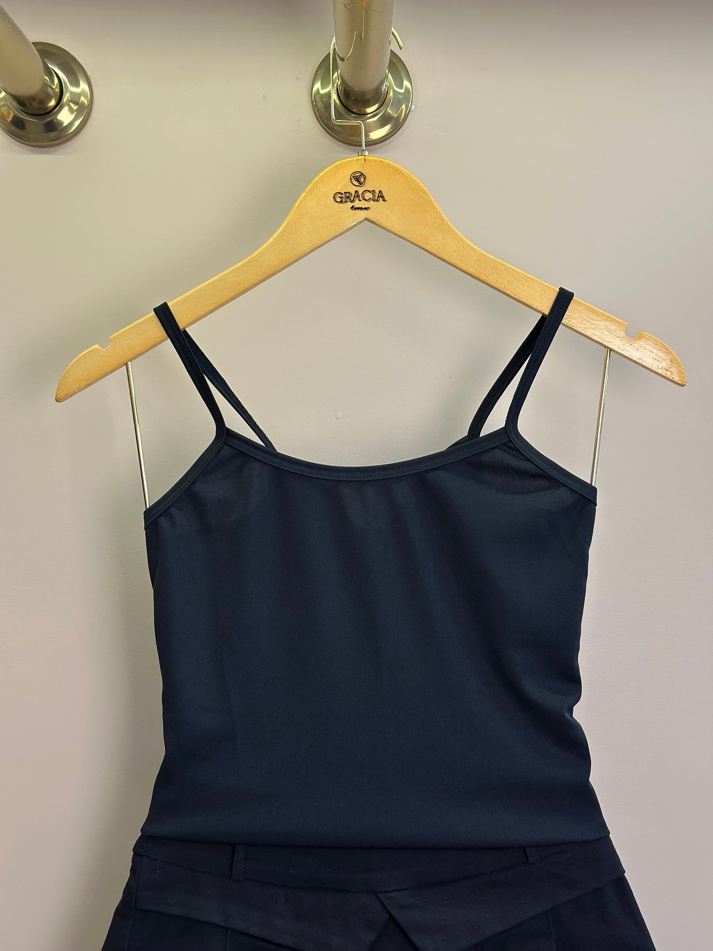 Conjunto Teen Blusa ML Tule Estrelas e Saia Sarja com Pregas Preta - Two In
