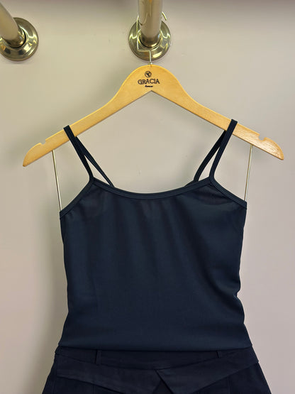 Conjunto Teen Blusa ML Tule Estrelas e Saia Sarja com Pregas Preta - Two In
