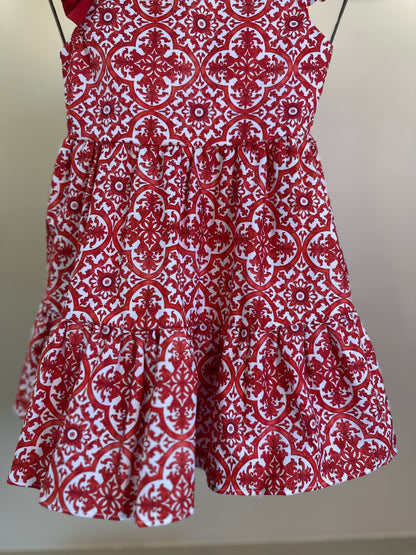 Vestido Bebê Estampa DG Vermelho - Um Mais Um