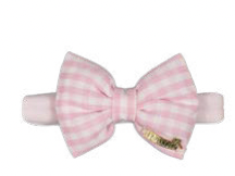Faixinha Bebê Laço Puffer Xadrez Rosa - Roana PRÉ-VENDA
