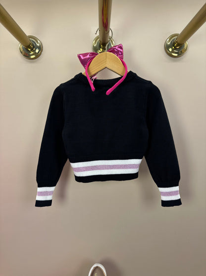 Blusa Infantil Tricot Barbie Color Preta - Pituchinhus