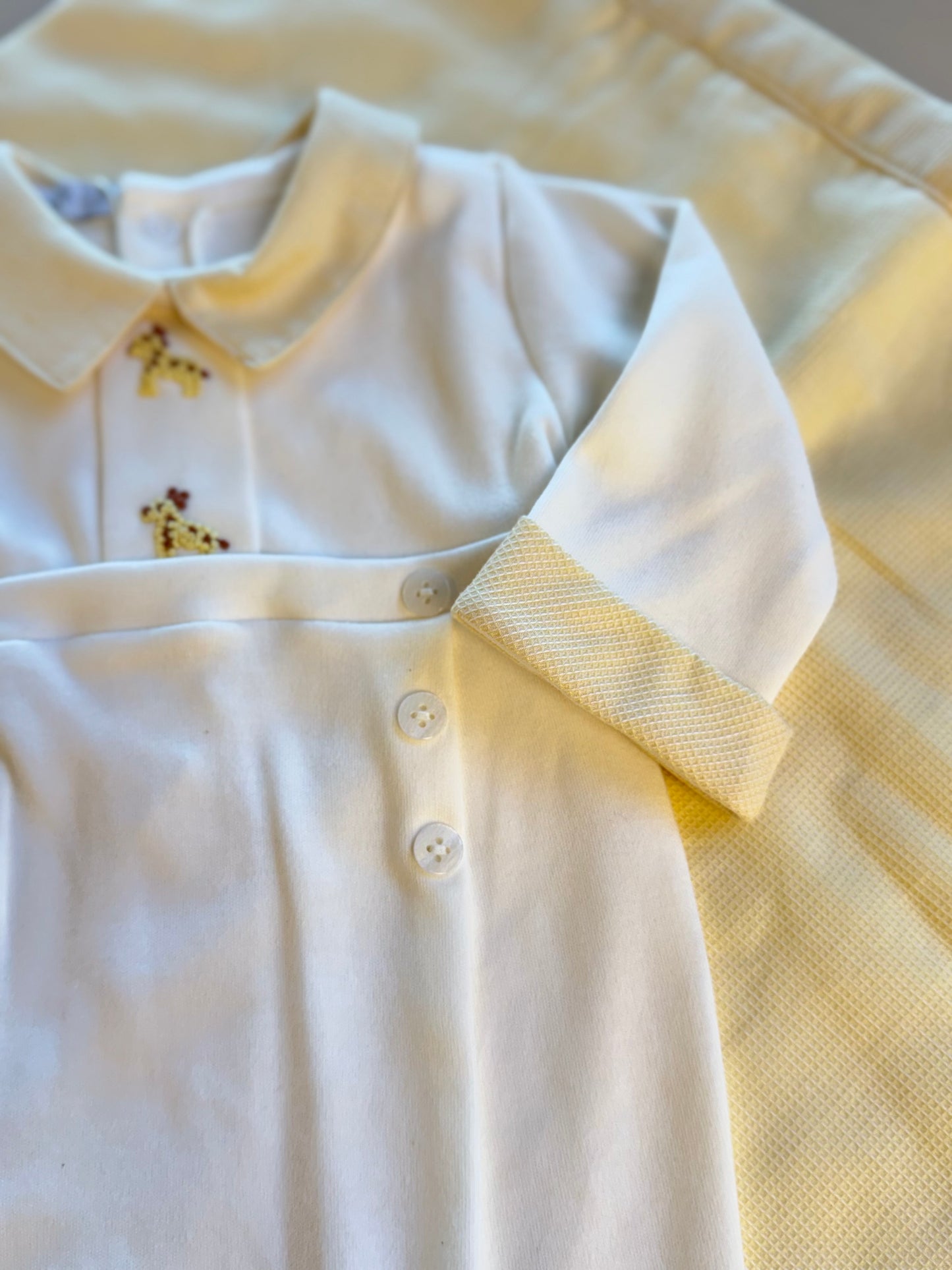 Saída de Maternidade Algodão Girafinha Amarelo - Roana