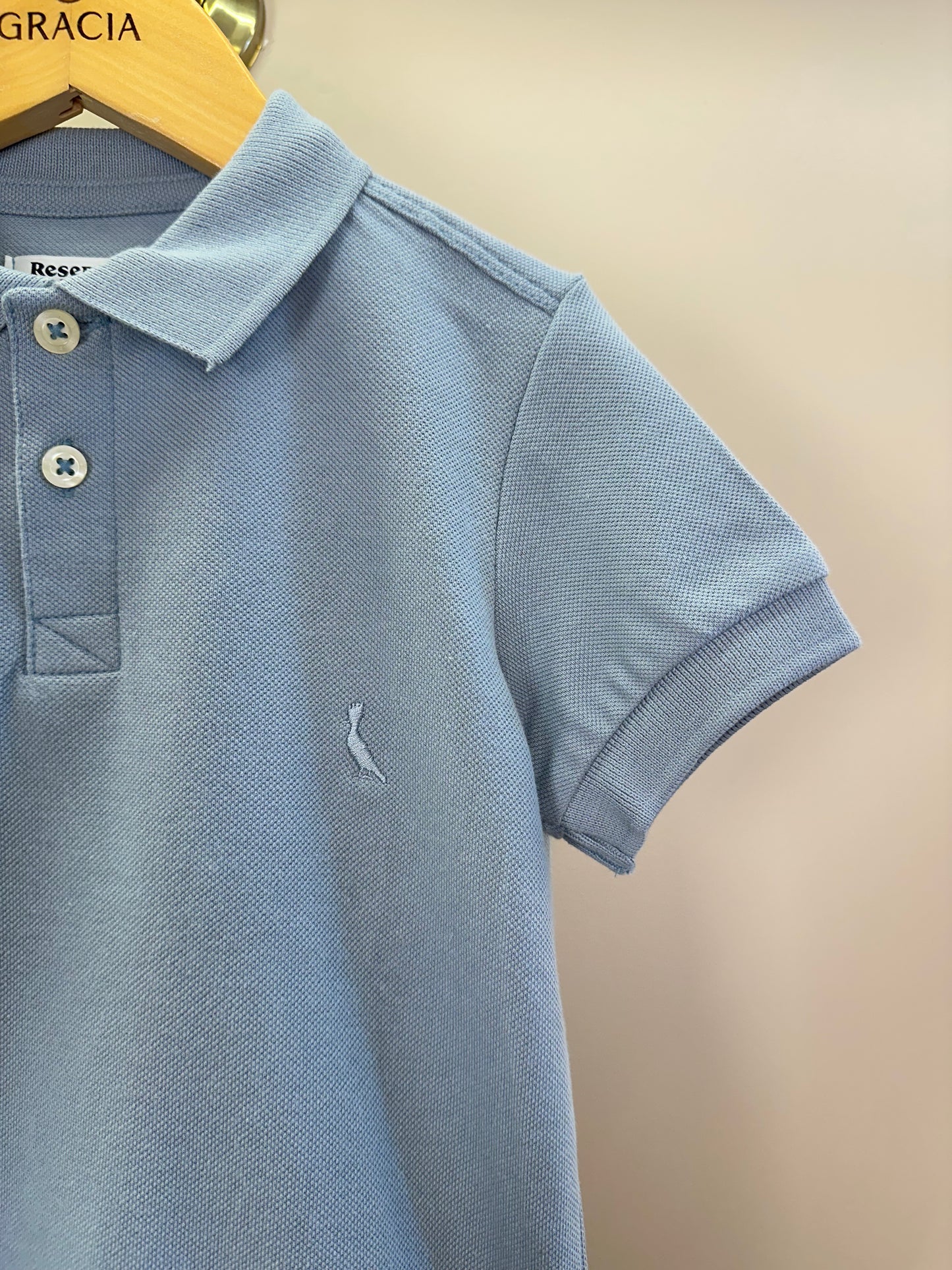 Polo Infantil Piquet Básica Azul Claro - Reserva Mini