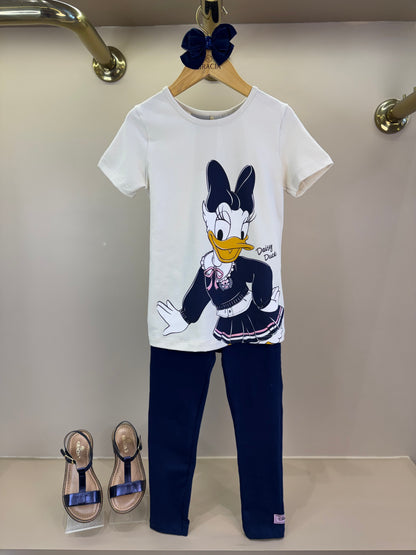 Conjunto Infantil Deisy Blusa MC e Legging Vanilla - Momi