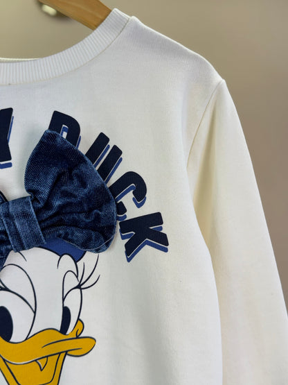Casaco Infantil Daisy Laço Jeans Off White - Momi