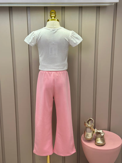 Blusa Infantil Malha Comfy Cachorrinha Cute Bege Claro - Infanti
