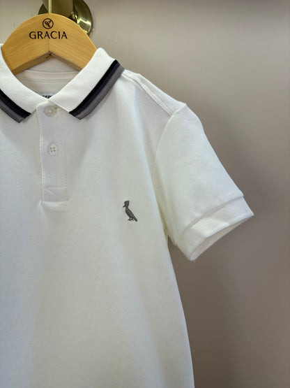 Polo Infantil Piquet Básica Off White - Reserva Mini