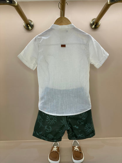 Conjunto Infantil Bata Linho e Bermuda Summer - Youccie