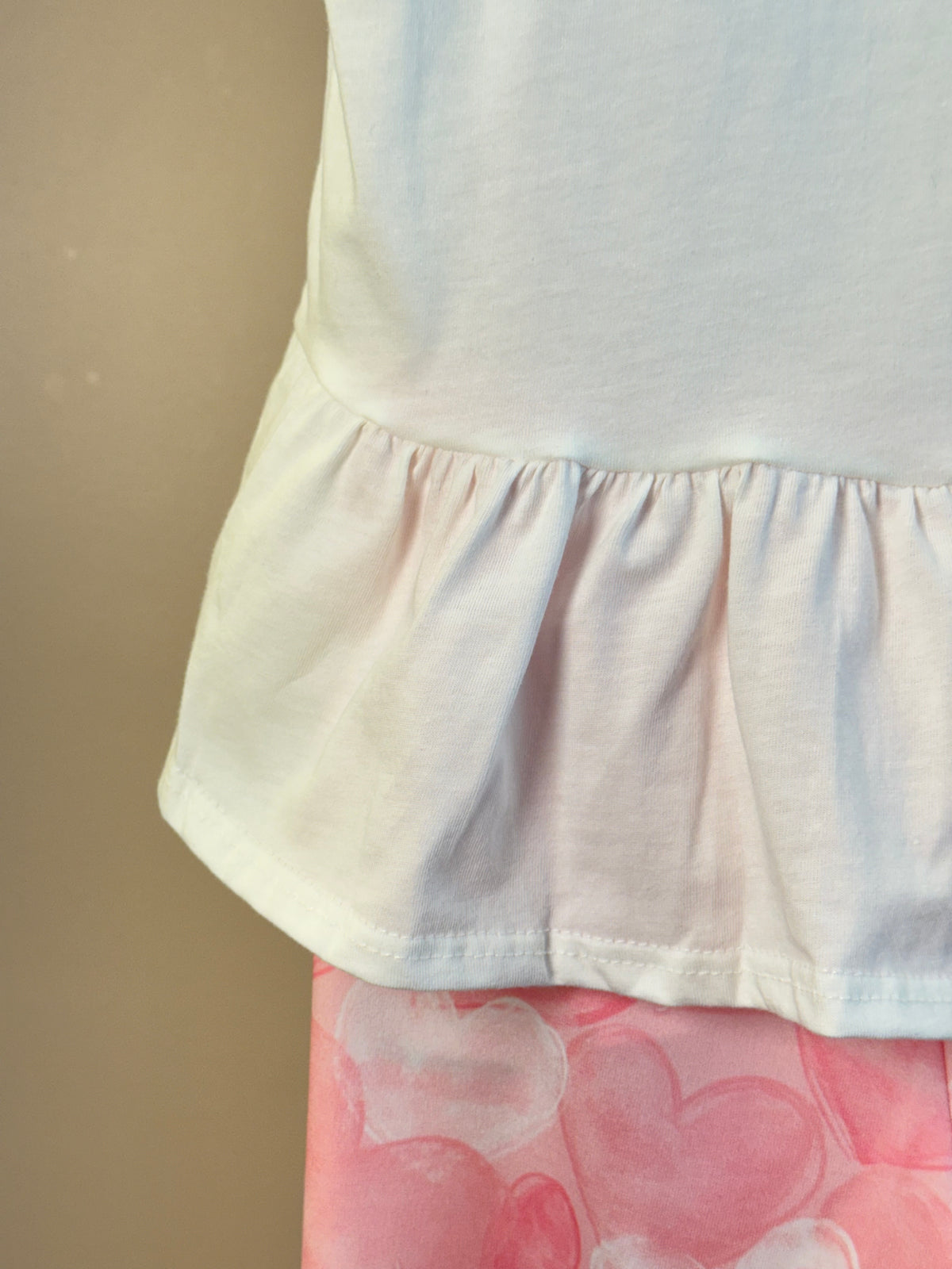 Conjunto Infantil Blusa Ursinha Com Laço e Calça Legging Corações - Infanti