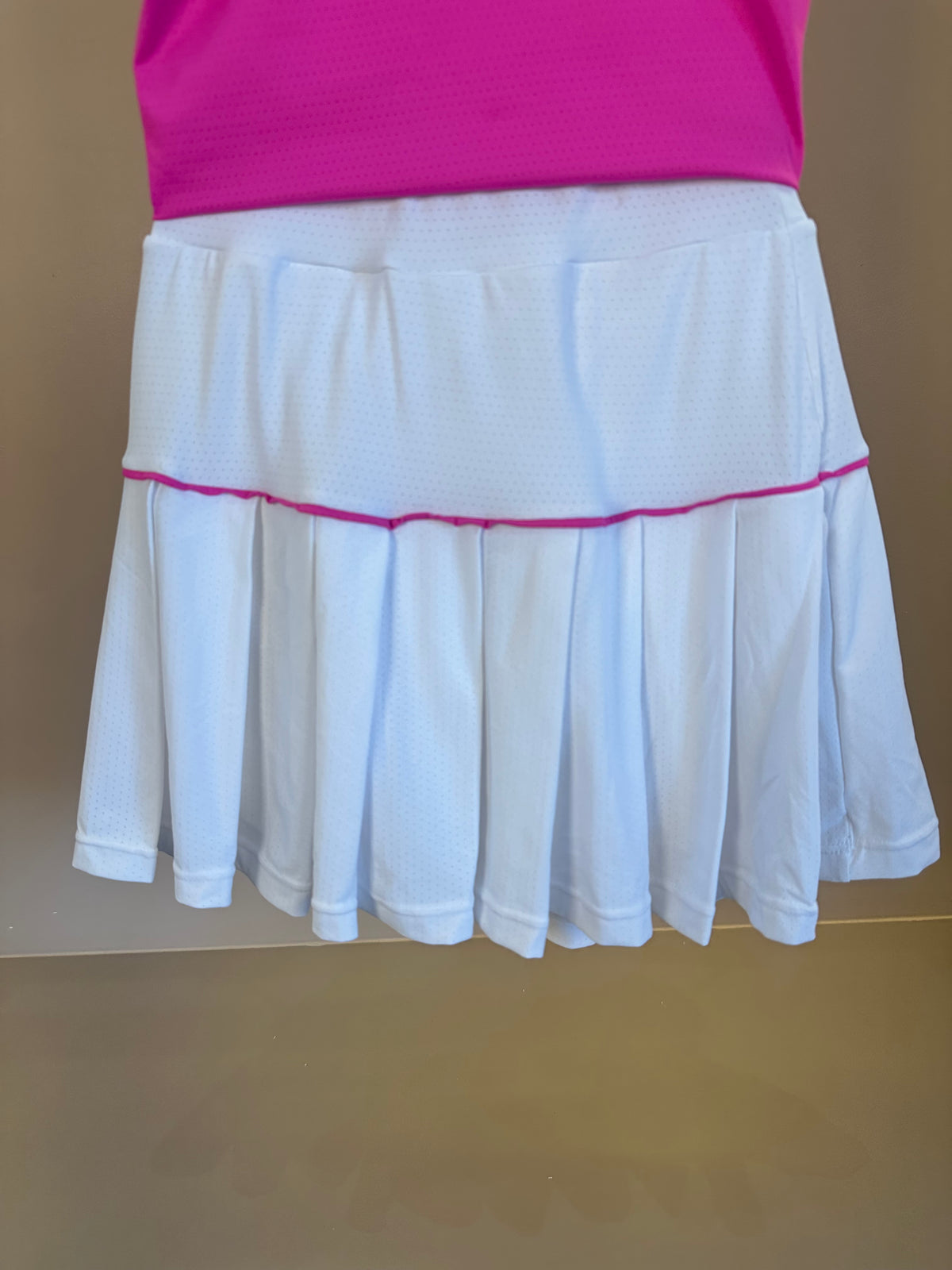 Conjunto Infantil Regata Sara Dry e Saia Fernanda Dry Badminton Branco - Siri Sport
