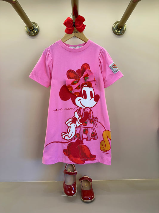 Vestido Infantil Minnie Estampa Tomate - Animê