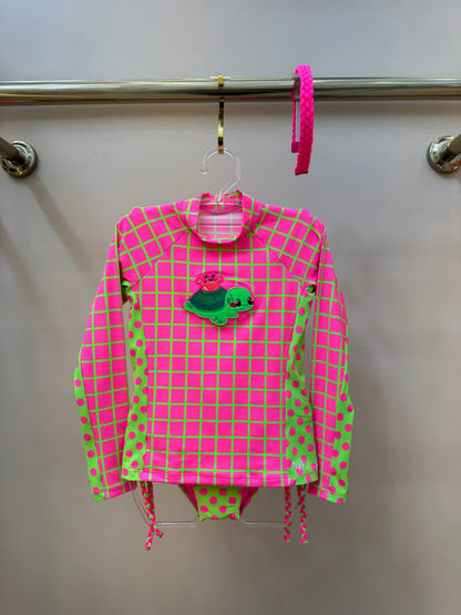 Biquíni Infantil Blusa ML Luna Aplic Est Turtle - Siri Kids