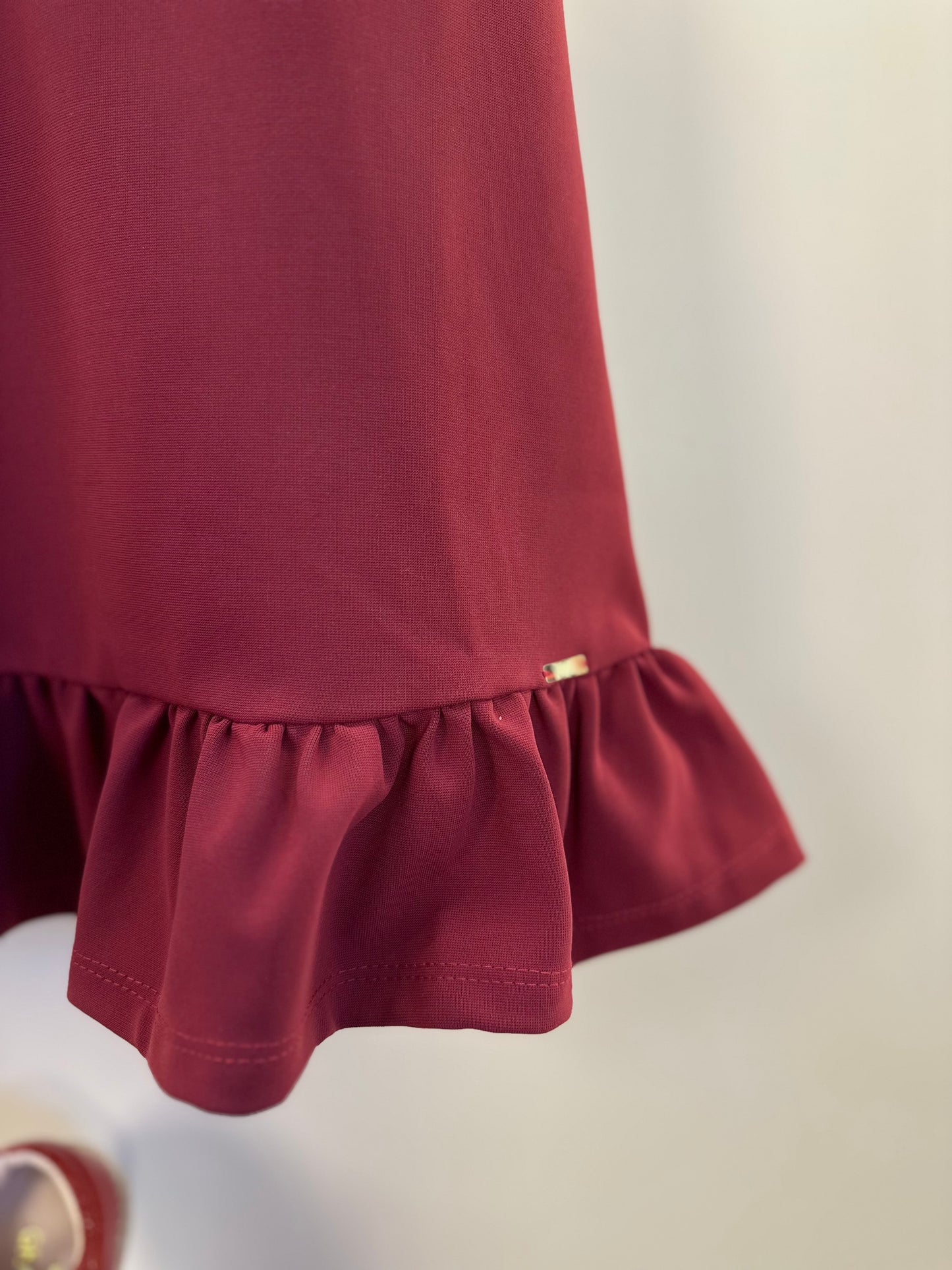 Vestido Infantil Jumper Algodão Manga Laço Vermelho - Beabá