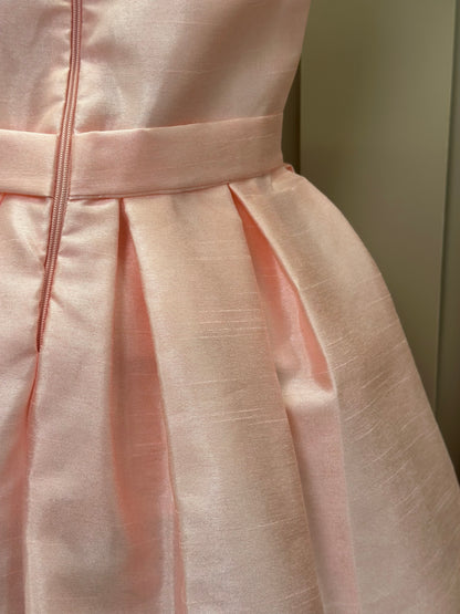 Vestido Infantil Festa Manga e Laço Rosa - Mon Sucré