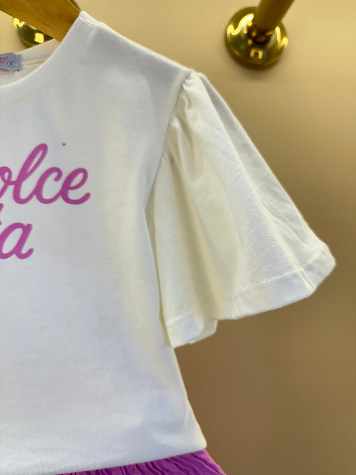 Conjunto Infantil La Dolce Vita e Saia Cós de Elástico Franzido - Momi