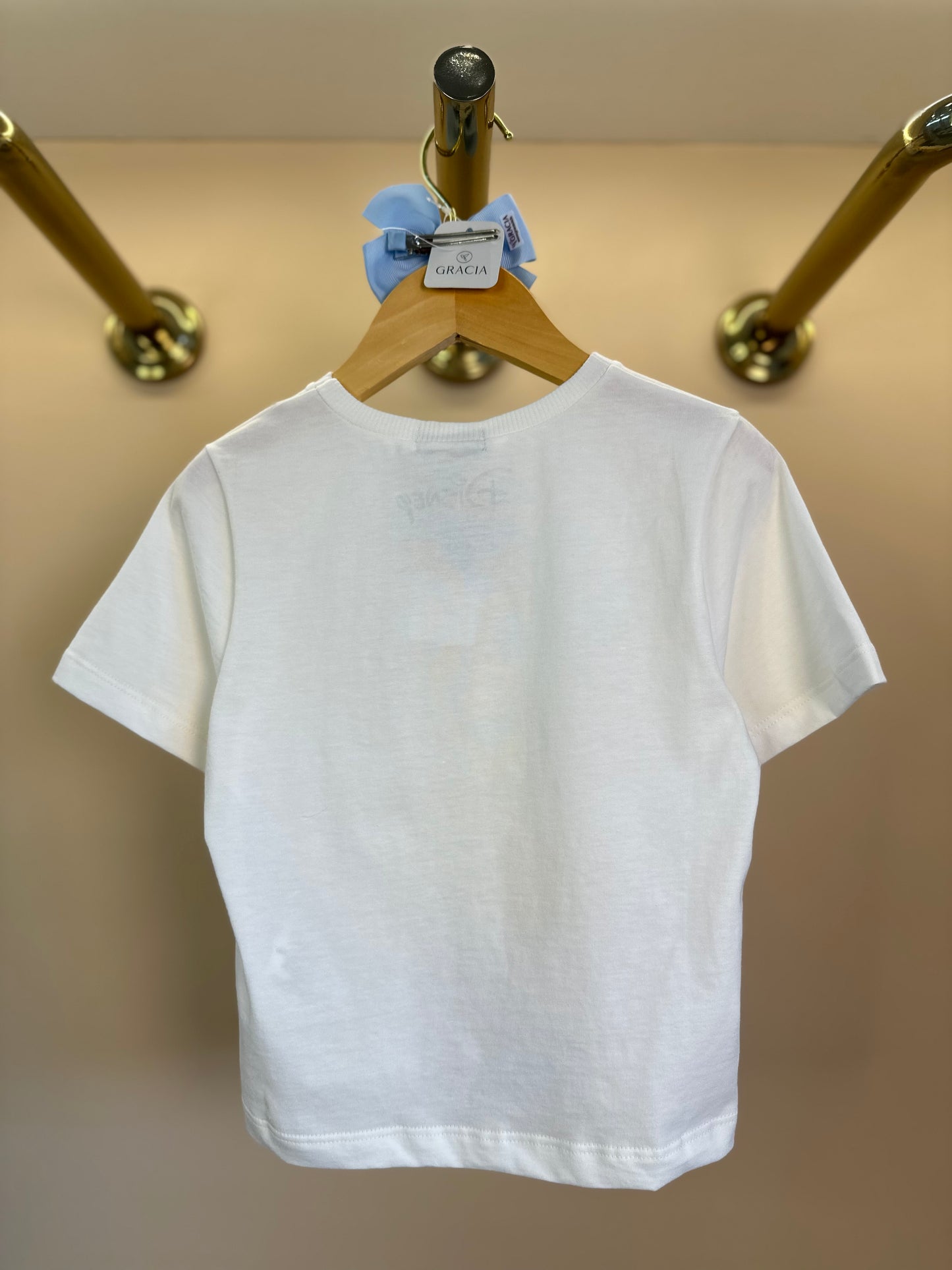 Conjunto Infantil Blusa Daisy Vestido Babadinho e Shorts Jeans Apliques Florzinhas - Momi